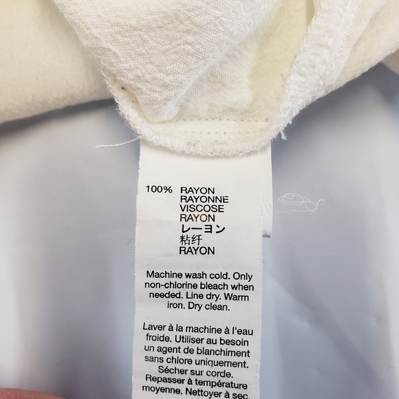 Gap Chiffon Baseball Top Size Large Purple White - Picture 4 of 4